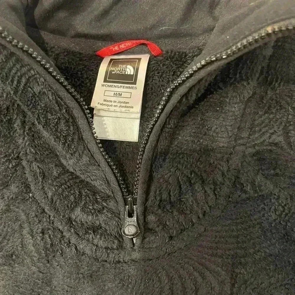 The North Face Fleece Pullover 1/4 Zip Sherpa Sweater Womens Medium Wavy Texture - Picture 4 of 6